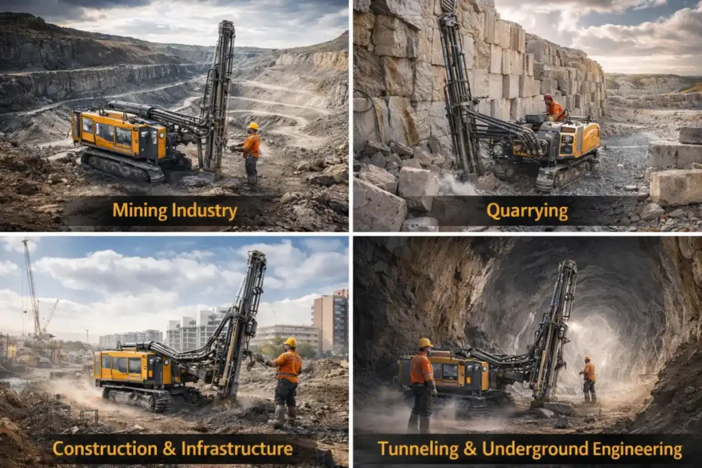 Aplicaciones de las brocas de martillo en cabeza