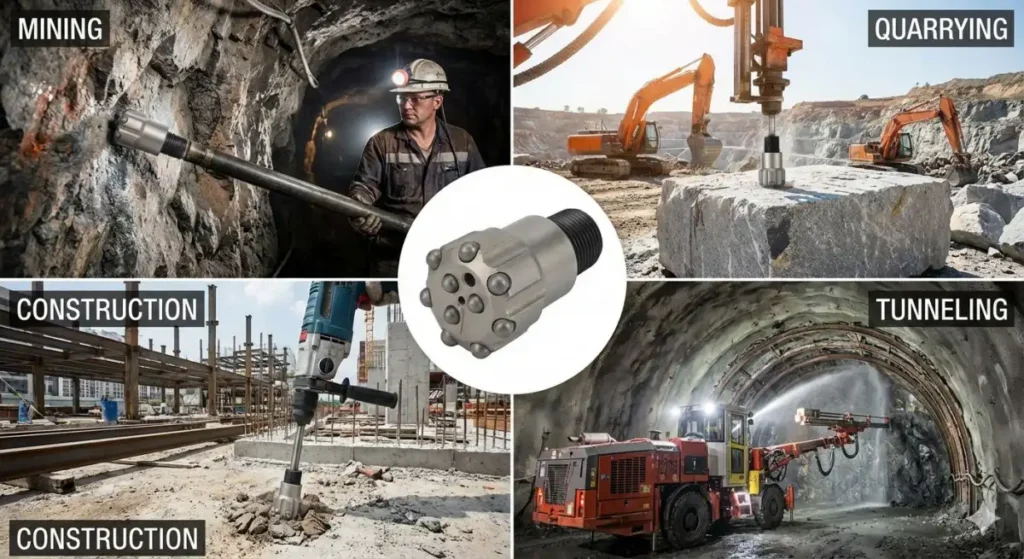 Aplicaciones de la broca de botón de rosca R32