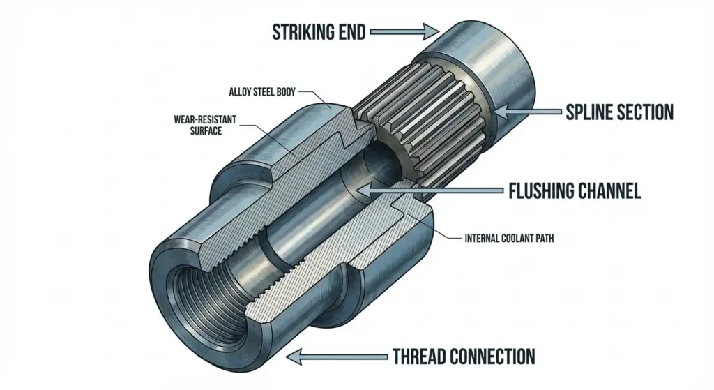 Espiga Adaptador Estructura Función