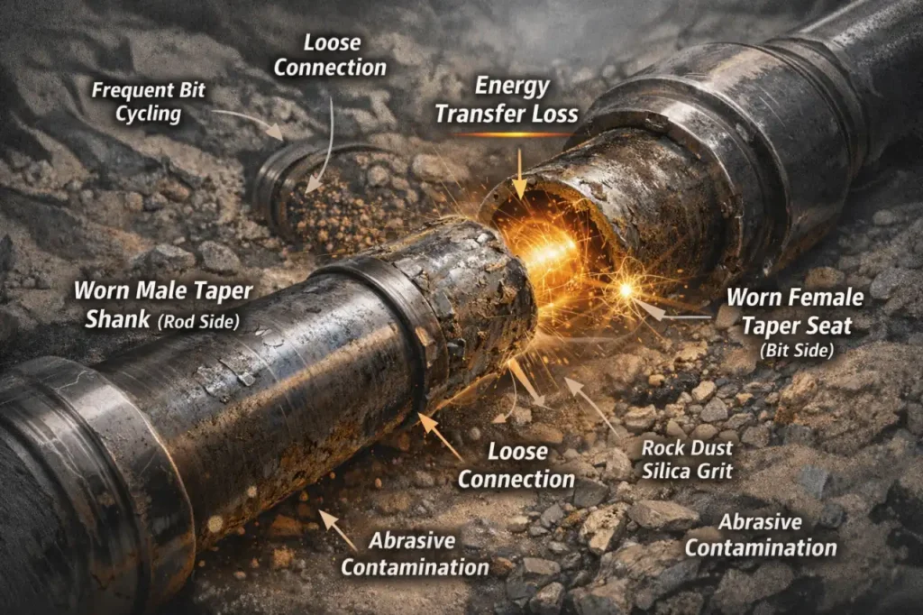 Desgaste prematuro de la conexión cónica El problema