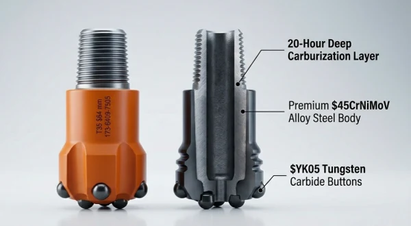 Estructura de las brocas de botón roscadas T35